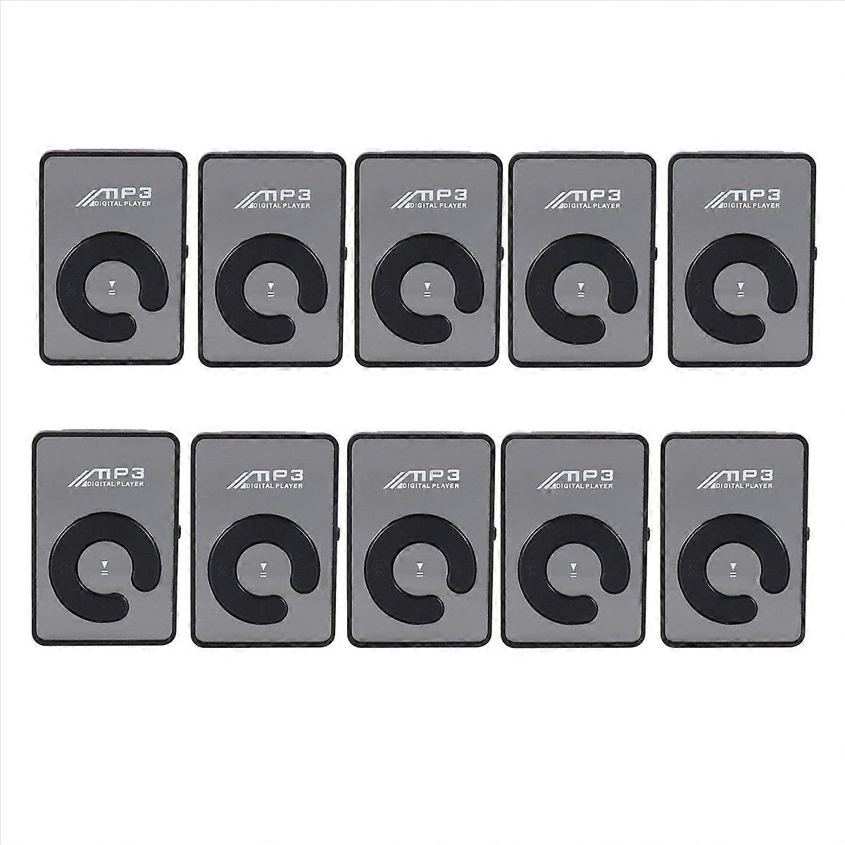 Mini Mirror Clip USB Digital Mp3 Music Player Black