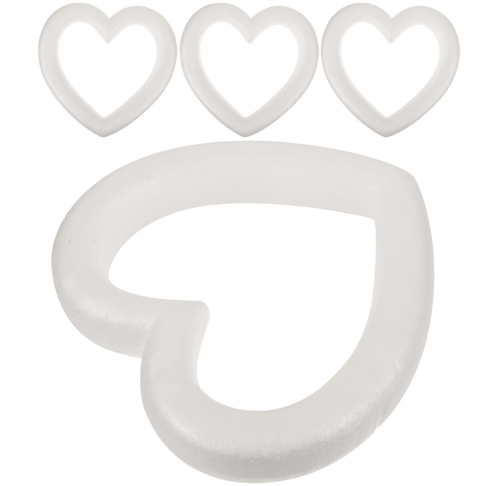 Craft Heart Shaped Ring Model Circle Ornament for Decoration 4Pcs