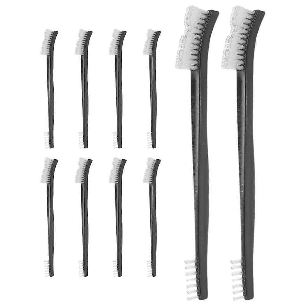 Double-Ended Brush Multi-Function Plastic Cleaning Brush for Polishing 10Pcs