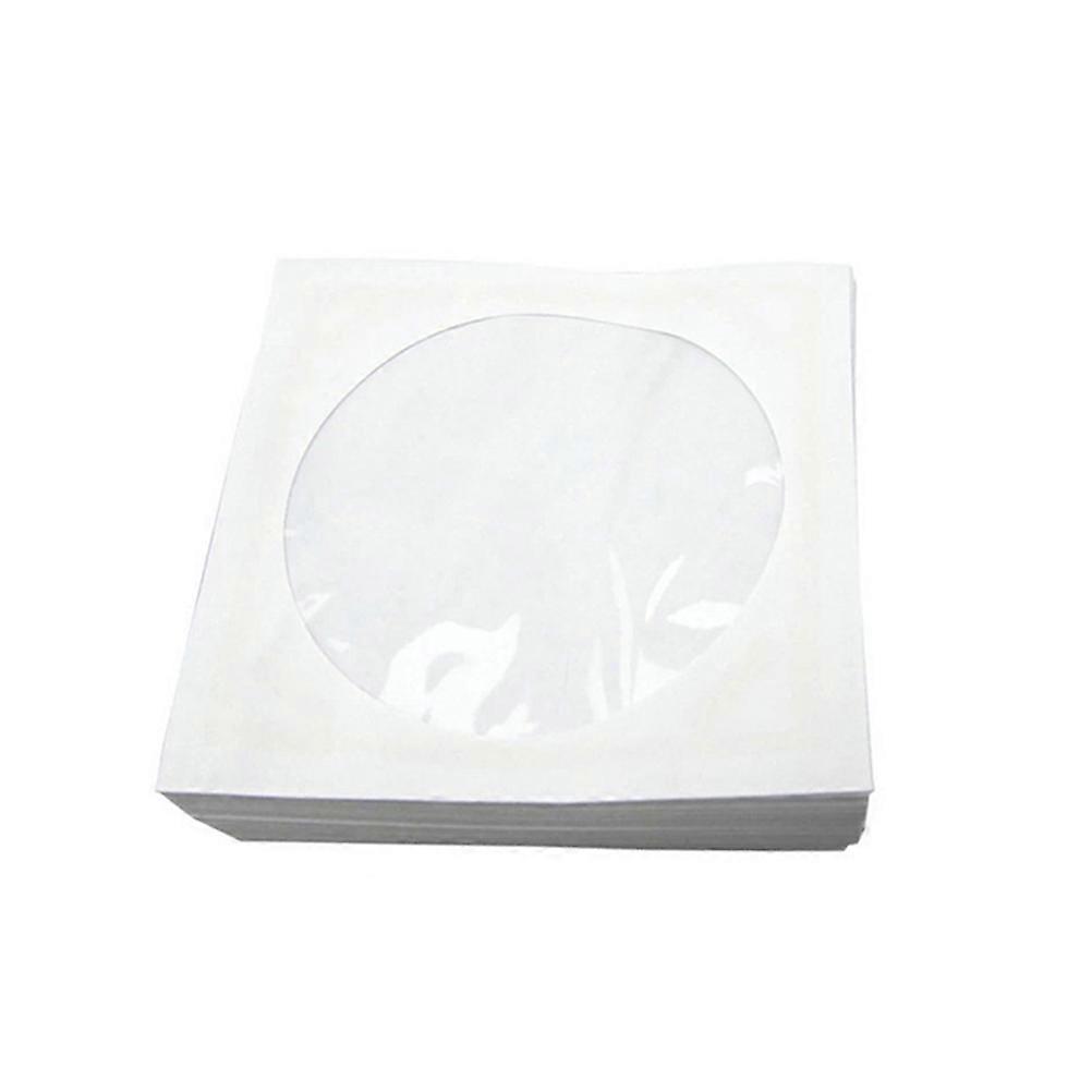 Cd Packaging Bag Storage Use 100Pcs White Paper Case with Window