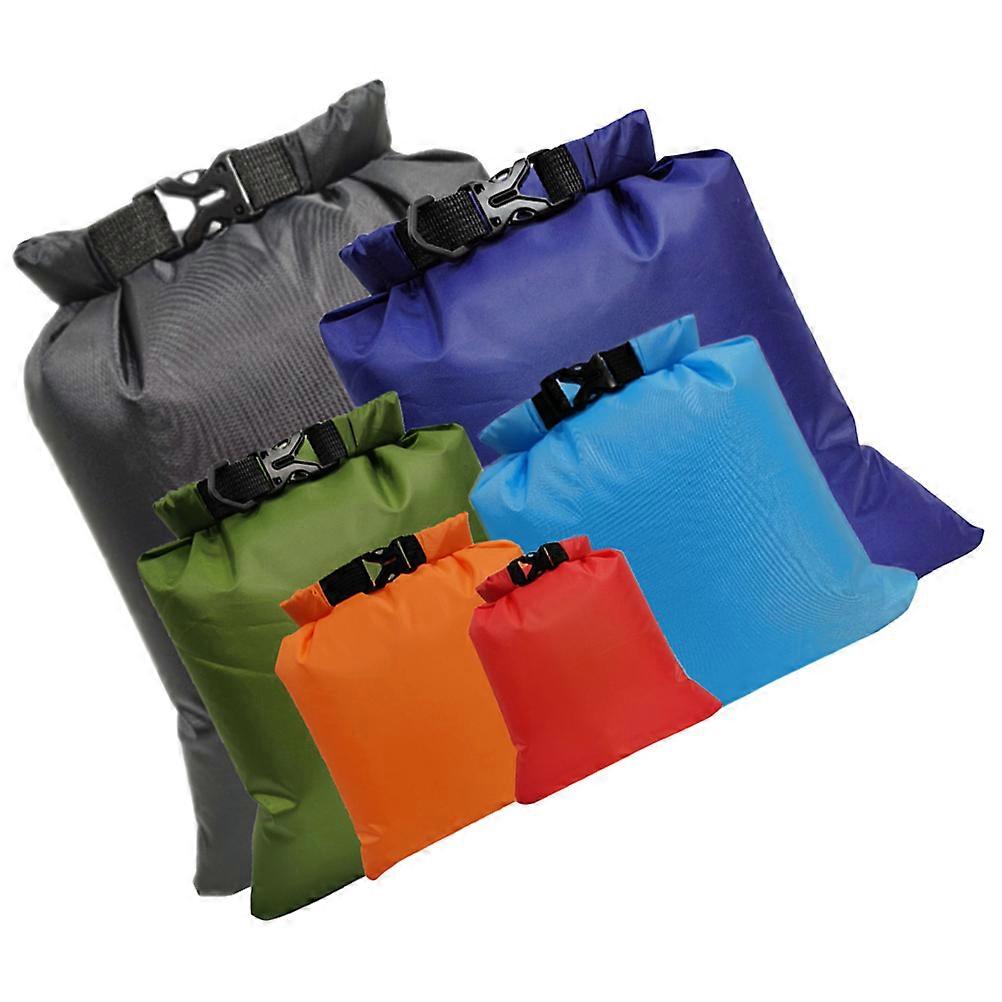 Waterproof Dry Compression Pouch Roll Up Storage Bags for Camping 6Pcs