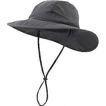 Sombrero de pescador de ala ancha para mujer, con protección solar UPF 50+, estilo safari, para verano