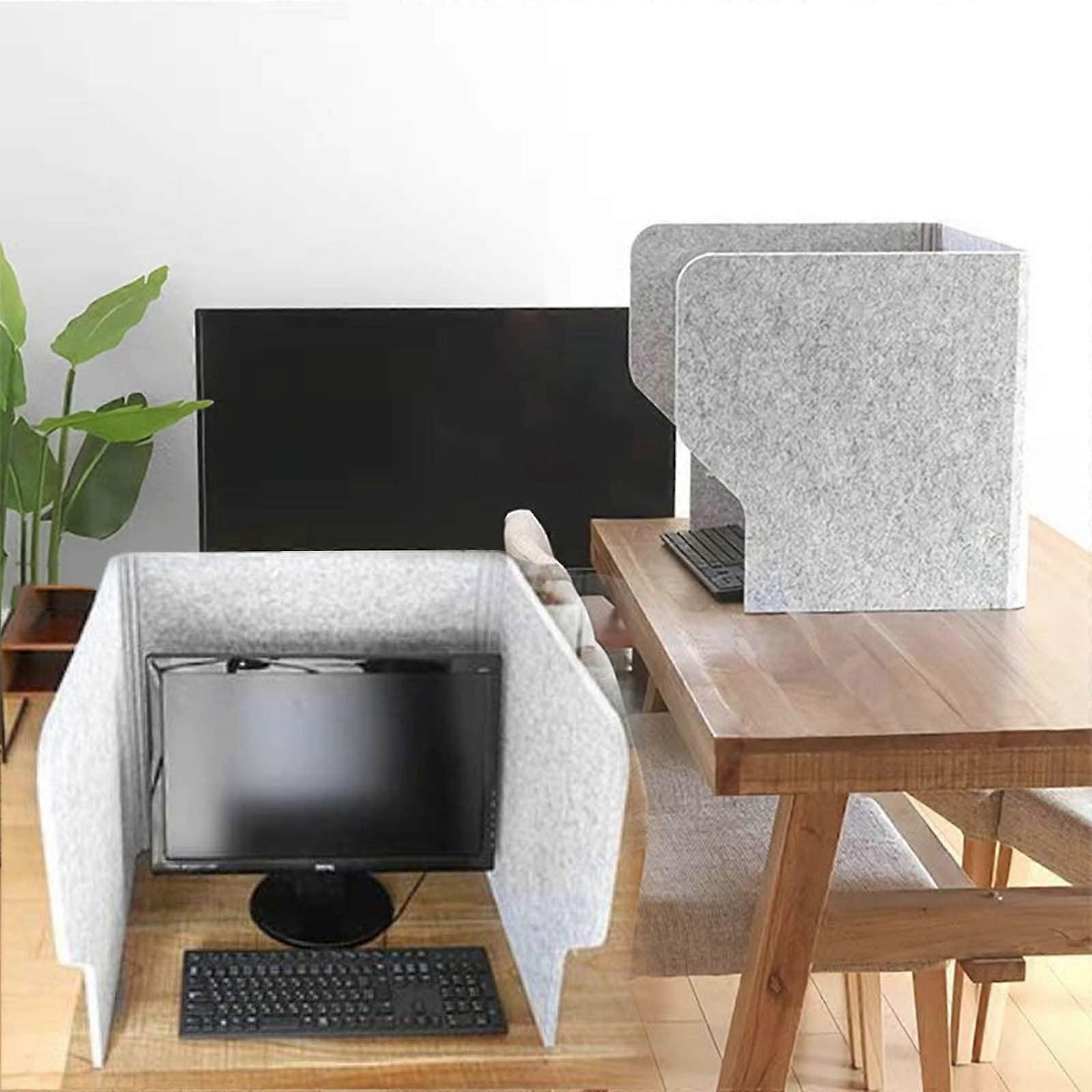 Office Privacy Panel Foldable ThreeSided Desk Divider with Noise Reduction and TackFriendly Surface