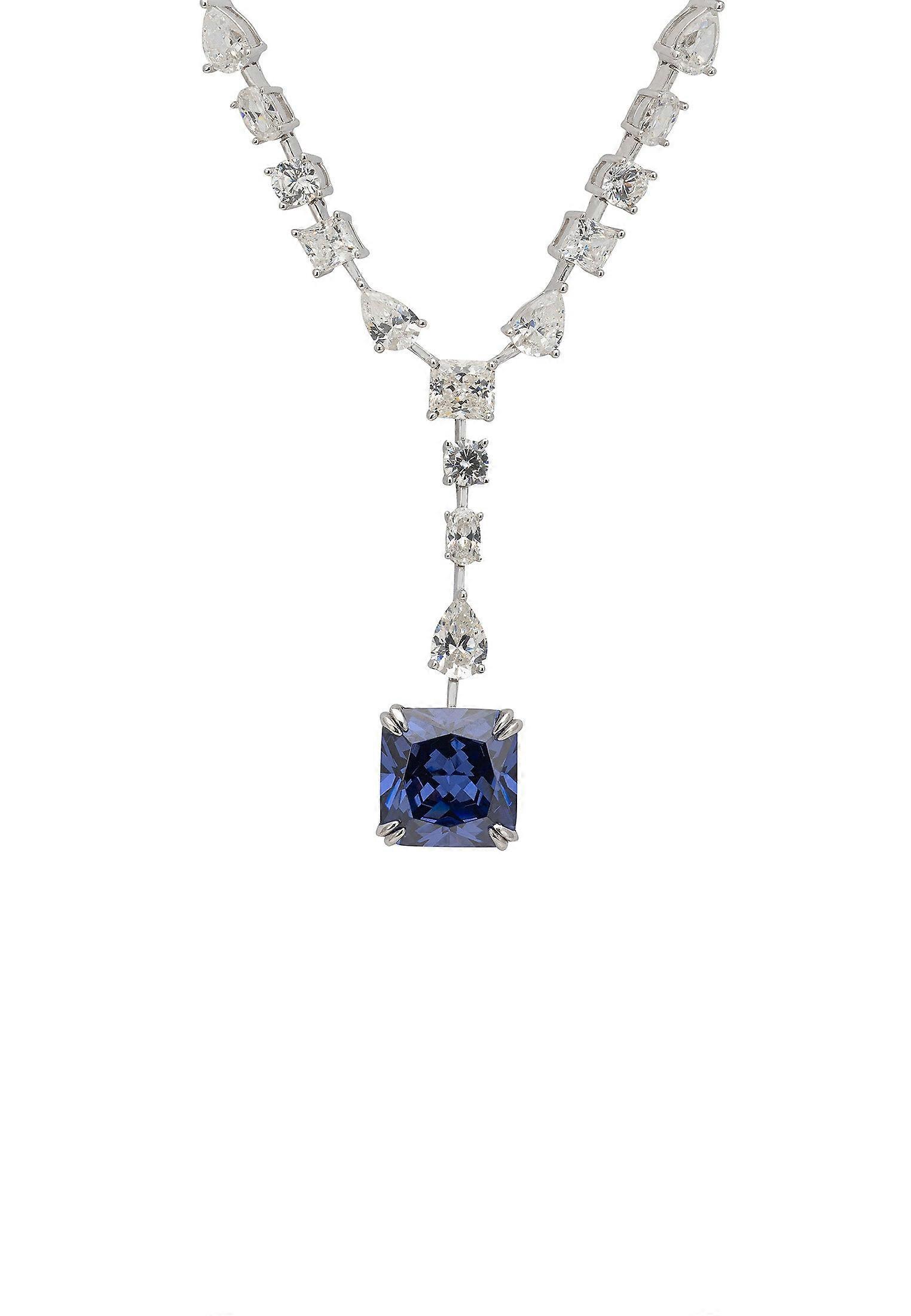 Clementine Tanzanite Statement Necklace Silver