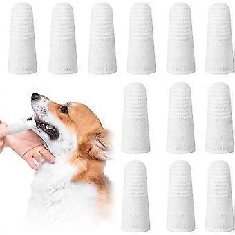Tandborste för husdjur, 12 stycken Hundtandborste, Hundfinger tandborste, Tyg Pet Finger tandborste Tandhygienborstar