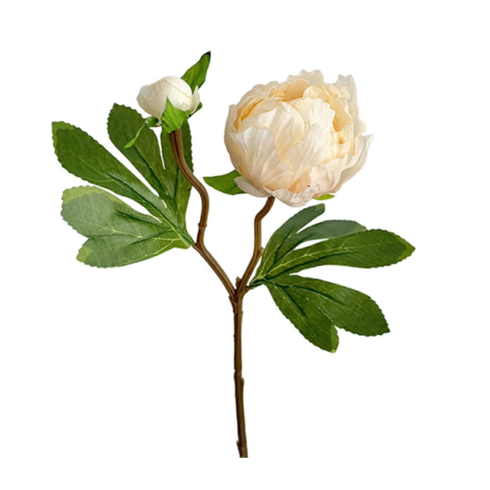 Bouquet de pivoines au toucher réaliste – 1 fleur et 1 bouton – pour la maison, le vase et le centre de table de mariage