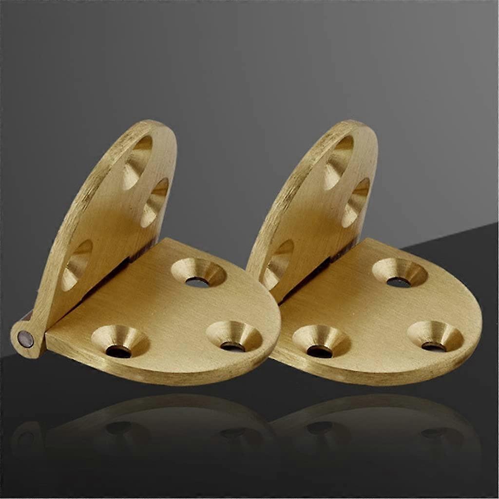 2pcs Brass Folding Table Hinges 65x38mm RustResistant Polished Finish Smooth Folding Action