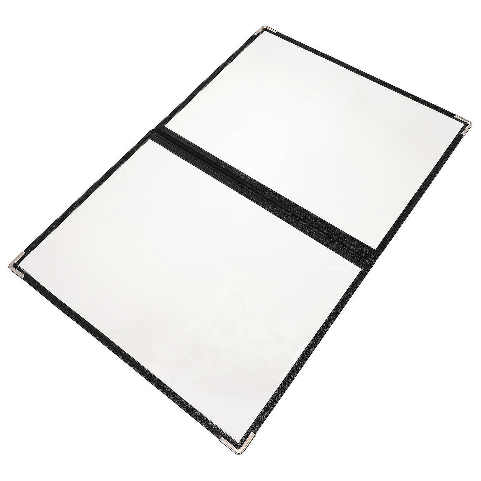 1Pc Transparent Menu Cover PVC Binder Cover Durable Looseleaf Menu Folder