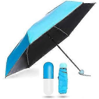 Mini sateenvarjo - taitettava sateenvarjo taskuvarjo erittäin kevyt mini anti-uv sateenvarjo korkilla