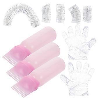 Hair Dye Kit Hair Coloring Set for Home Salon 1Set Pink Plastic Material