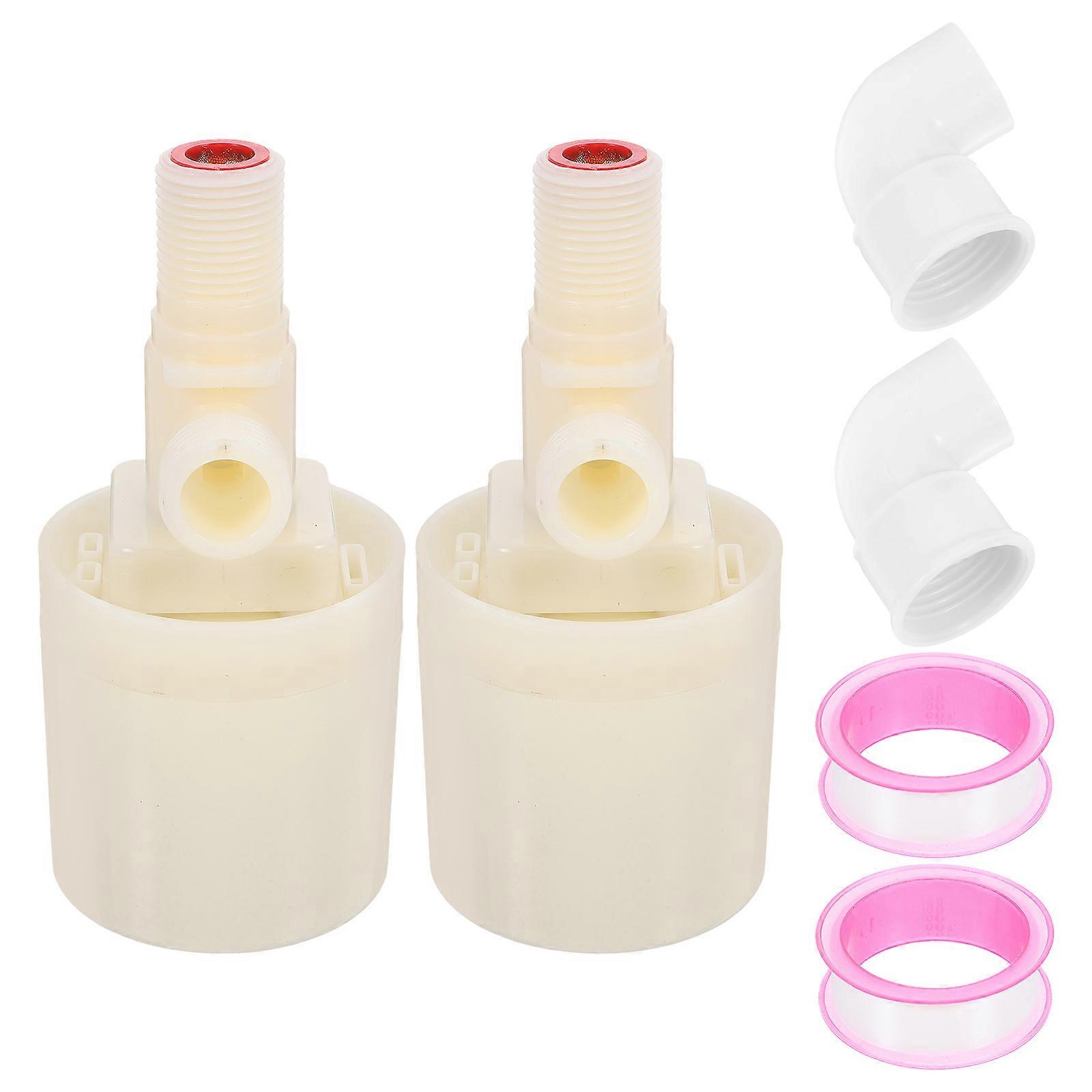 Automatic Water Float Valve 2 Sets Control Water Levels For Household Use 12.50X6.00X6.00CM Rectangular Durable Plastic