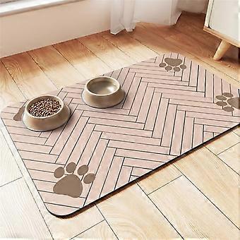 Diatom Mud Pet Meal Mat, Splash Proof Feeding Mat, Pet Food Placemat, Floor Protector for Dog Bowls, Cat Food, Water Dishes(Gray)