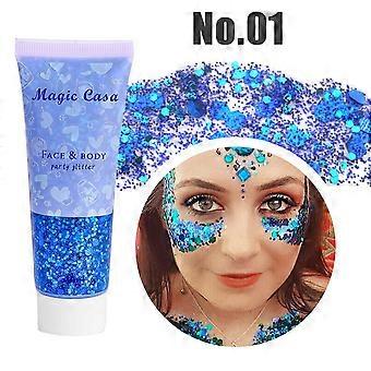 Red White and Blue Body Glitter, 4th of July Outfits for Women Girls, Patriotic Face Hair Chunky Glitter for Independence Day Party DIY Festival Makeu