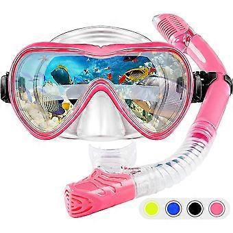 snorkel sett snorkling utstyr voksne, tørr topp dykking masker og snorkel kompatibel med mann kvinner, lett-pust dykkerutstyr med anti-lekkasje anti-tåke herdet