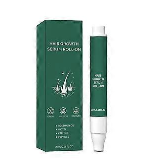 Rosemary Hair Growth Serum Roll On Biotin Caffeine Peptide Scalp Treatment for Thicker Fuller Hair