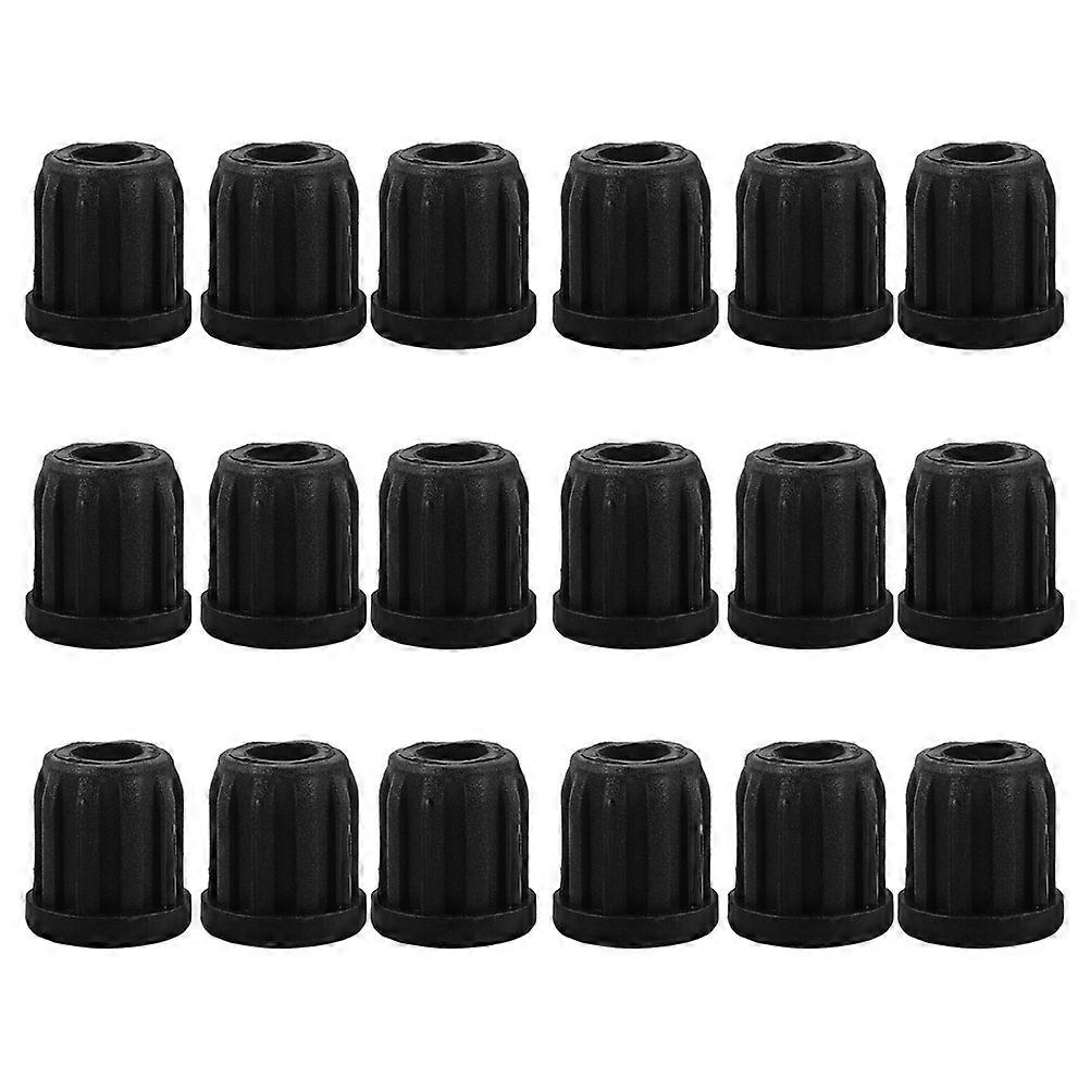 30pcs Caster Socket Sleeve Round Inserts Plastic Caster Stem Socket Inserts Caps Furniture Protector Replacement Cover