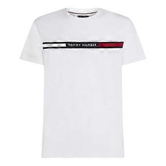 Tommy Hilfiger Herre Panel Bomuld Branded Tape Regular T-shirt