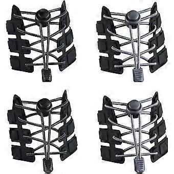 Ocean 4 pairs of elastic self-locking shoelaces, shoelaces for sneakers [MI]