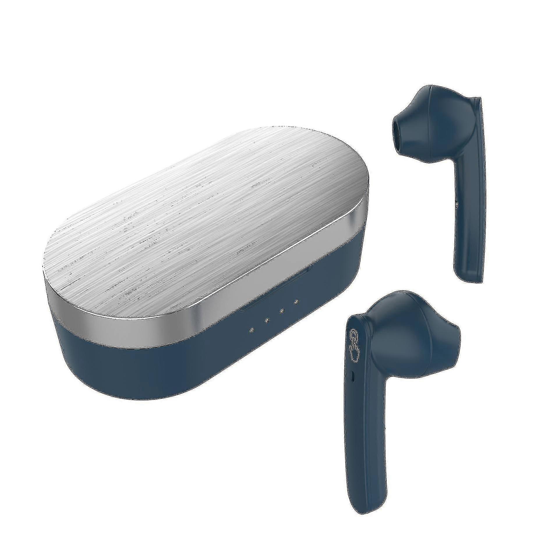 Fingerprint Bluetooth Headset 5.0 Stereo (haze Blue)