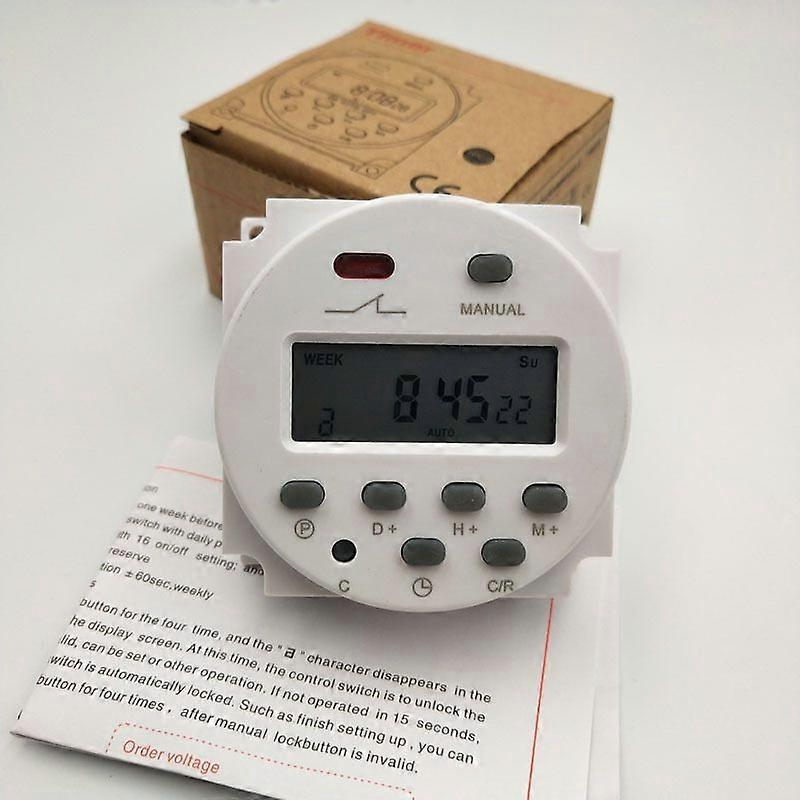 Timing switch AC 220V-240V 16A programmable digital display LCD electronic time
