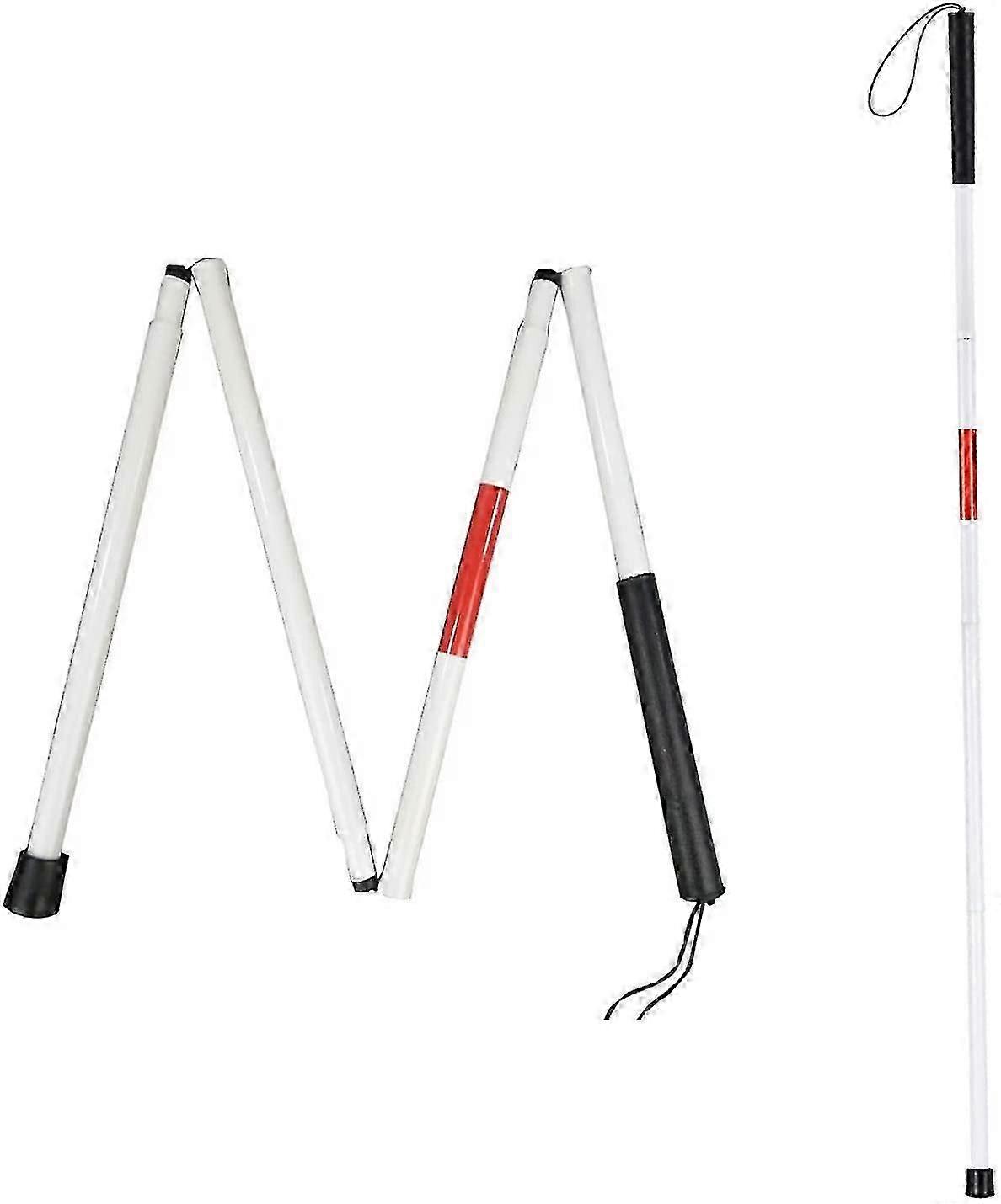 Blind Cane, White Cane, Walking Cane compatible with The Blind, Foldable Blind Cane