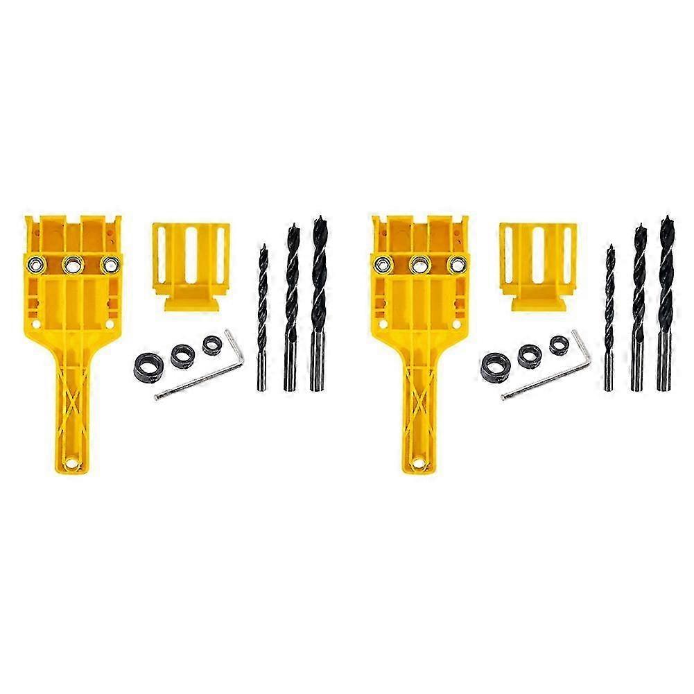 2 Sets Woodworking Hole Punch Locator compatible with Drilling Tool Set