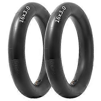 2Pack 16x3.0 Inner Tube with 90°Angled Valve Butyl Rubber Bicycle Tubes compatible with Ebike Bicycle Accessories