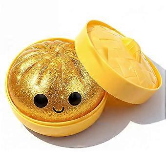 DOWMOO Hellgoldenes, gedämpftes Brötchen-förmiges Quetschspielzeug mit Dampfgarerbox, Stressabbau-Spielzeug für Erwachsene und Kinder