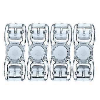 Swimming Goggle Buckle Replacement Clip 4 Pack, Compatible with Universal Swim Goggles Strap Button, 10mm-13mm Strap, Light Grey Plastic