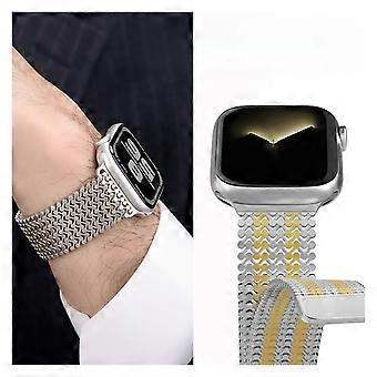 Rose Powder Milanese Loop Band Compatible with Apple Watch 49mm 45mm 41mm Ultra 2 1 Series 10 9 8 7