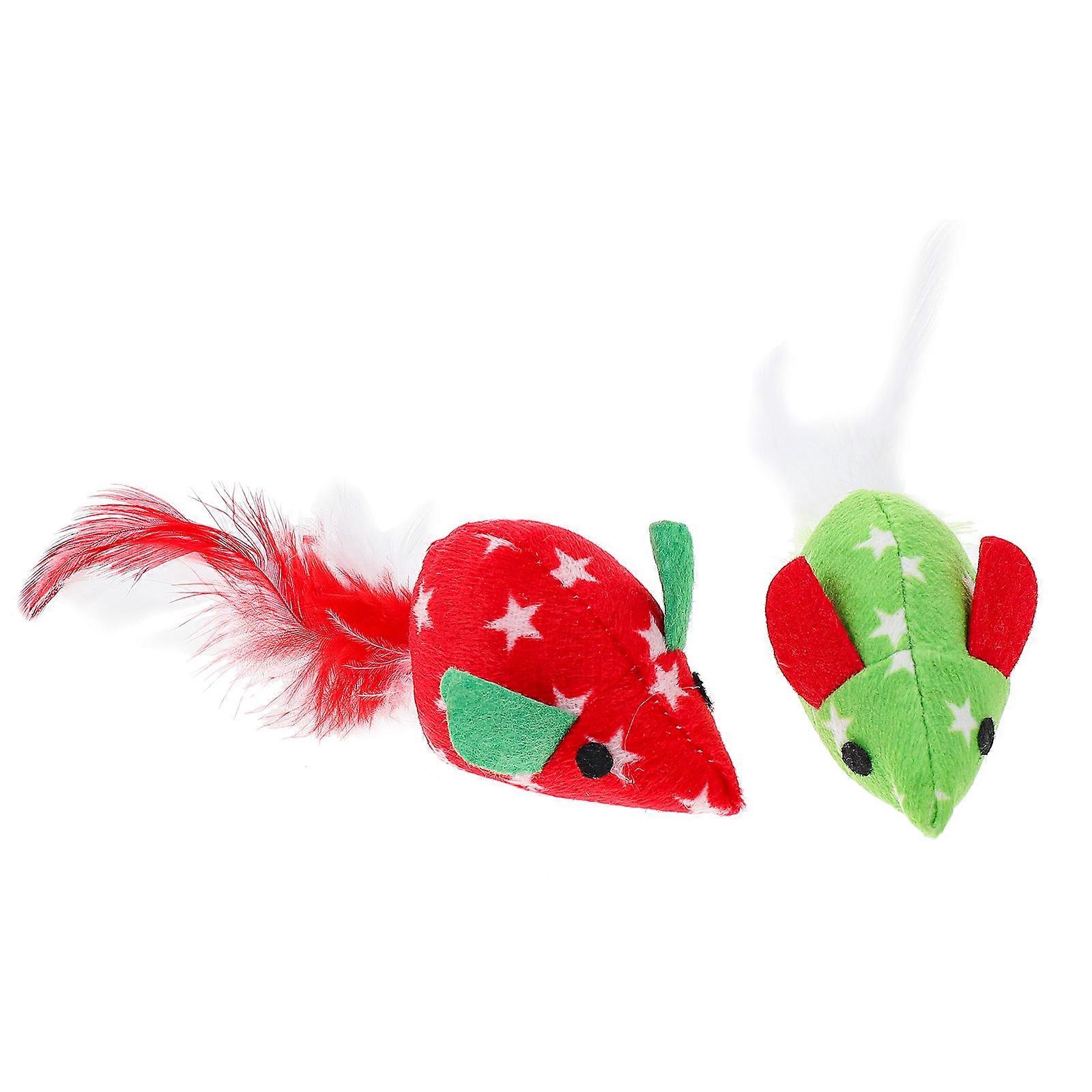 Assorted Plush Cat Teasing Toys for Pet Use 4Pcs Interactive Set