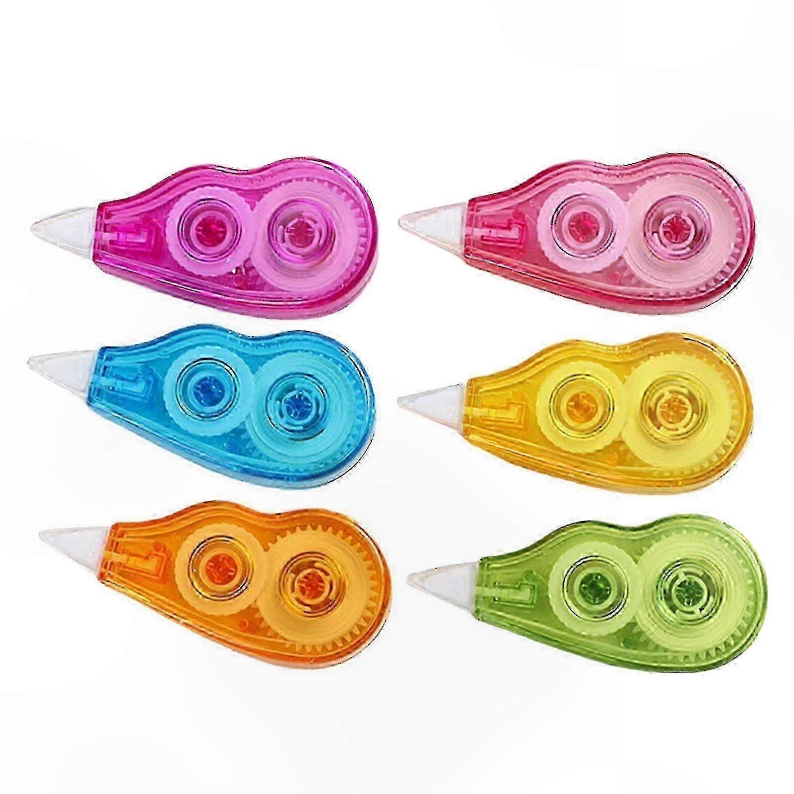 Portable 6-Pack White Correction Tape for Household Use
