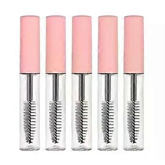 5PCS Refillable Empty Eyelash Mascara Cream Tube with Brush Durable Plastic Container for DIY Cosmetic Sample Size Container