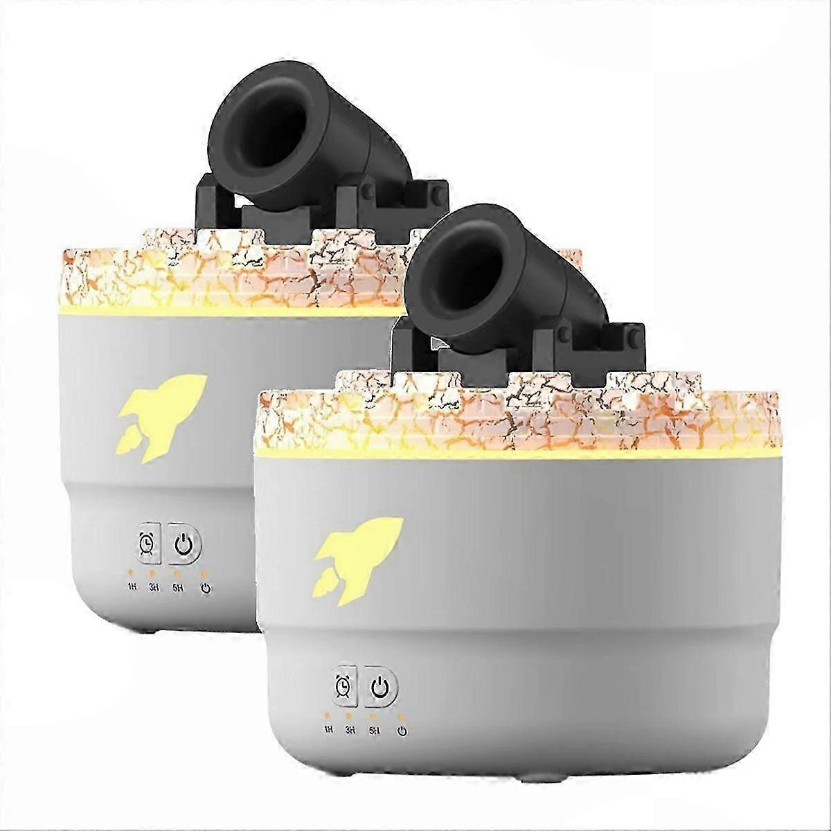 Mini Cannon Humidifier Aroma Diffuser, 2-Pack with 2 Operating Modes