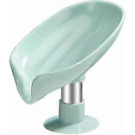 Leaf Shape Suction Cup Soap Dish Non-Slip Soap Holder for Bathroom Kitchen