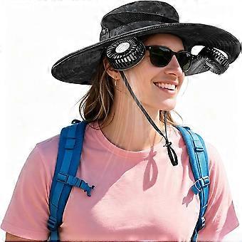 2-in-1 Detachable Fan Fisherman's Hat (Camouflage),Gifts for Him Father Dad Husband, Fishing Essentials for Men Women Camping Hiking Beach-wj1