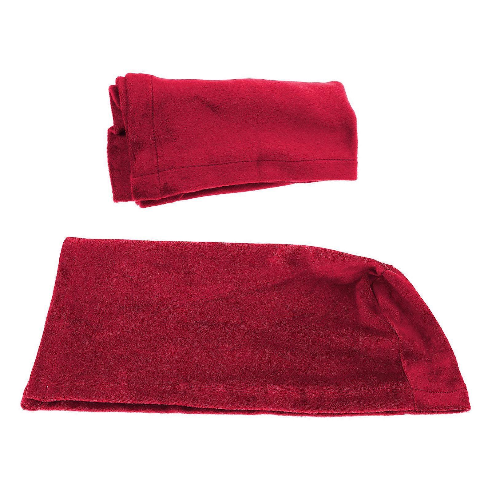 Universal Elastic Sofa Armrest Cover for Sofa Use 1Pair Dark Red Protector
