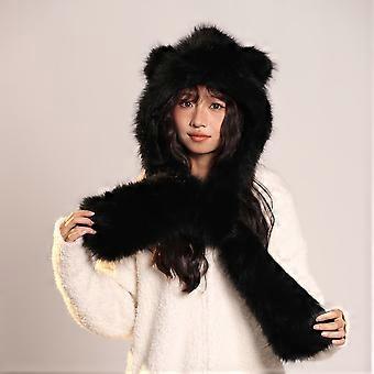 Women's 3pcs Winter Hat Set with Ear Flaps and Head Cover, Solid Color Windproof Cold-Proof Warm Knitted Beanie, Vintage Style for Autumn Winter