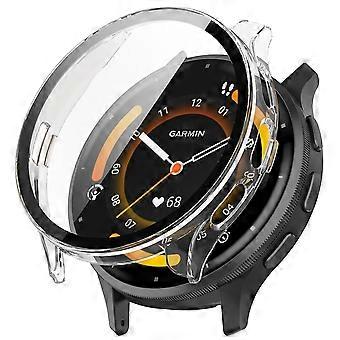 For Garmin Venu 3 PC Case with Tempered Glass Screen Protector Scratch Resistant Watch Cover