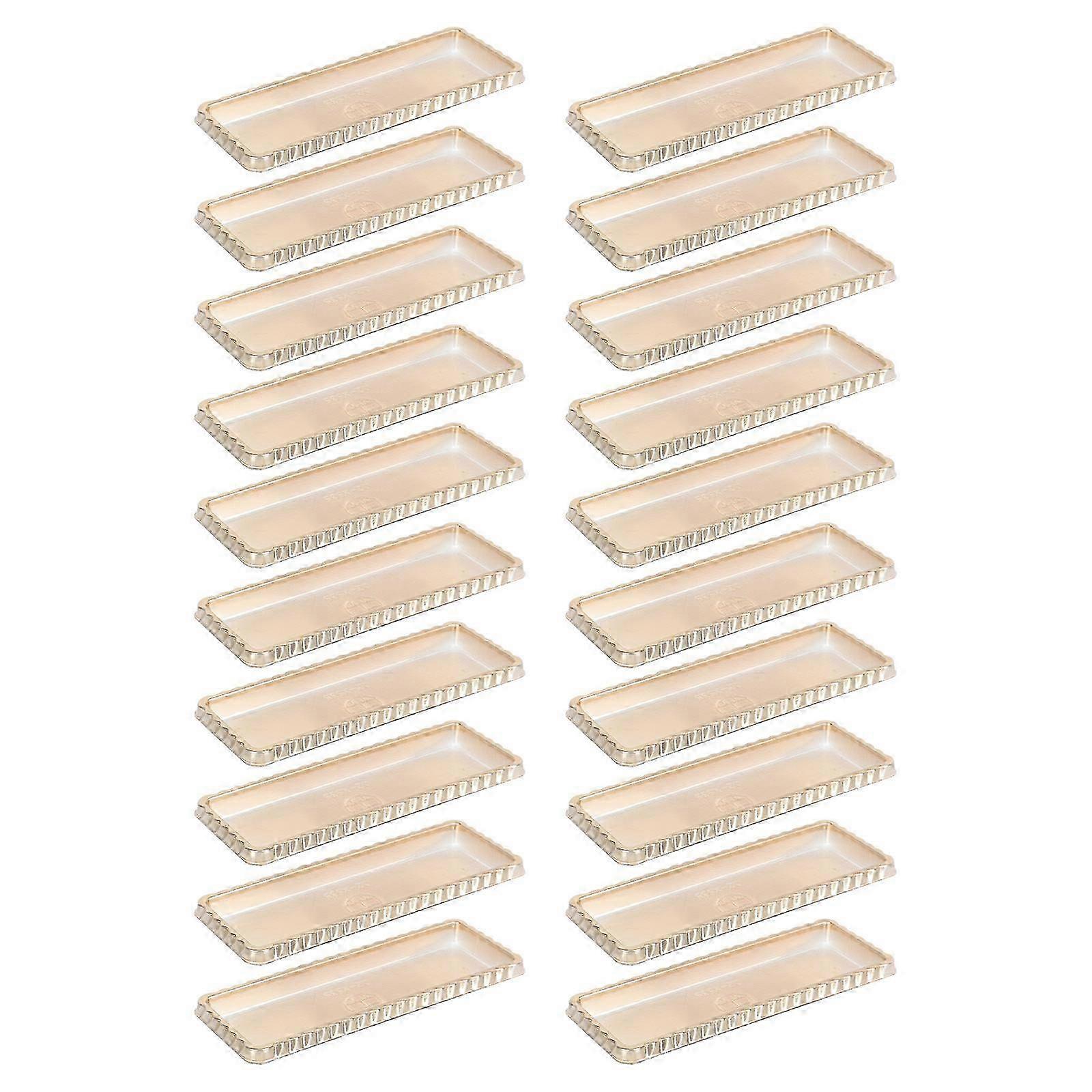 Golden Cake Tray compatible with Cake 20Pcs Rectangular Delicate Dessert Bases