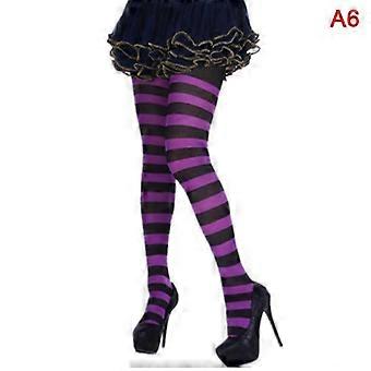 Holiday Striped Opaque Stockings