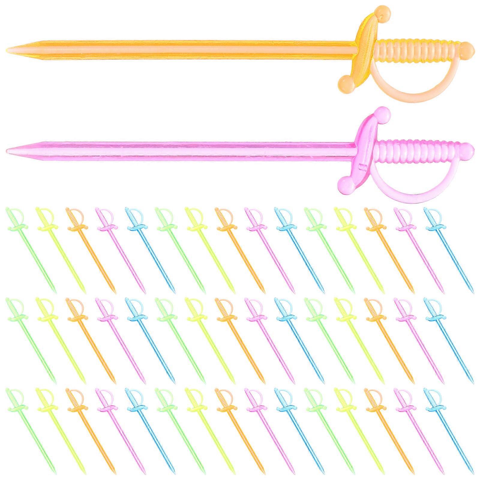 Assorted Color Sword Picks for Party Use 200Pcs