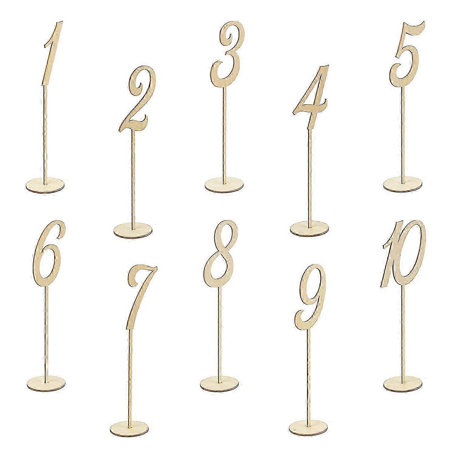 Extra Thick Wooden Table Numbers