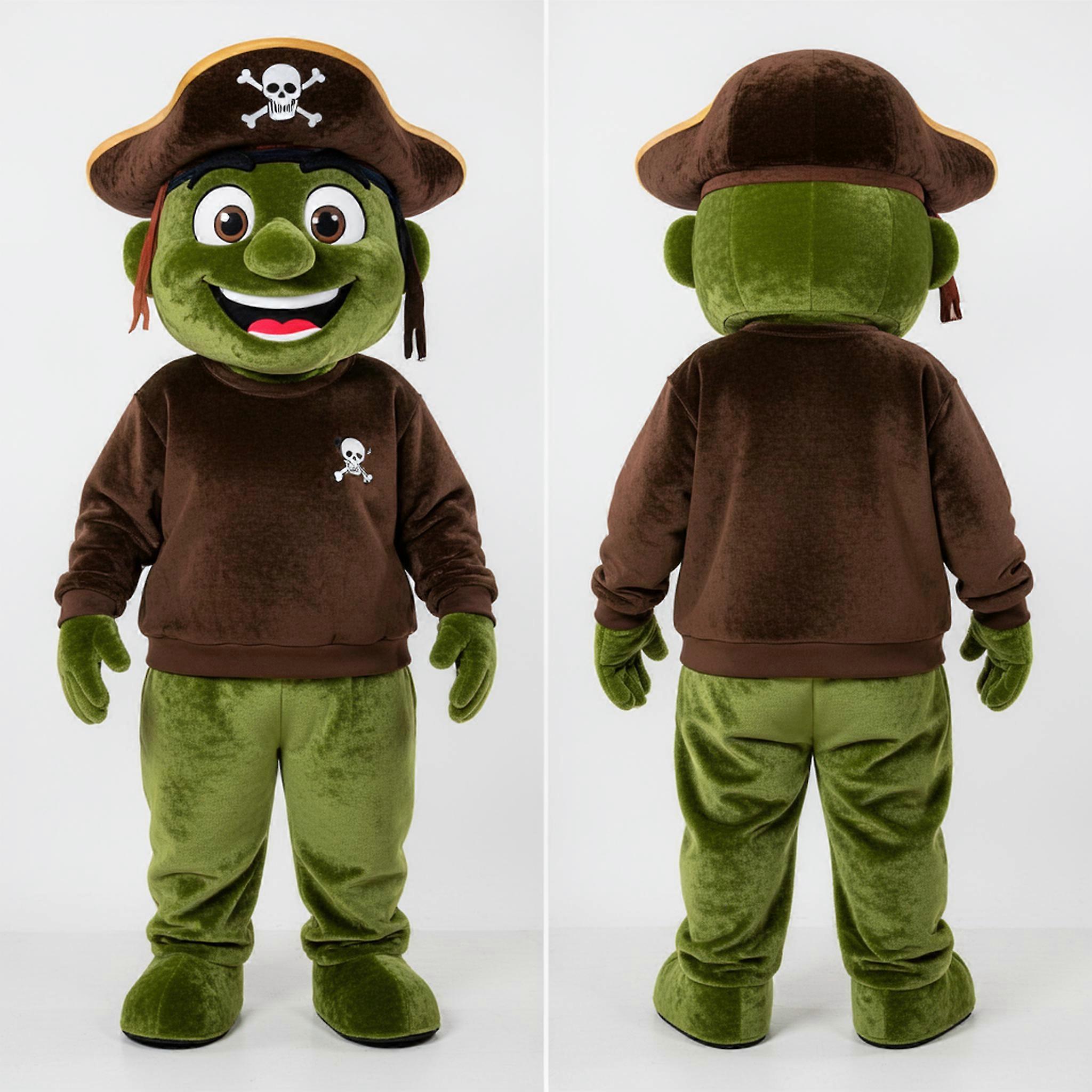 MASTICOT Olive Green Broad Shouldered Pirate Mascot