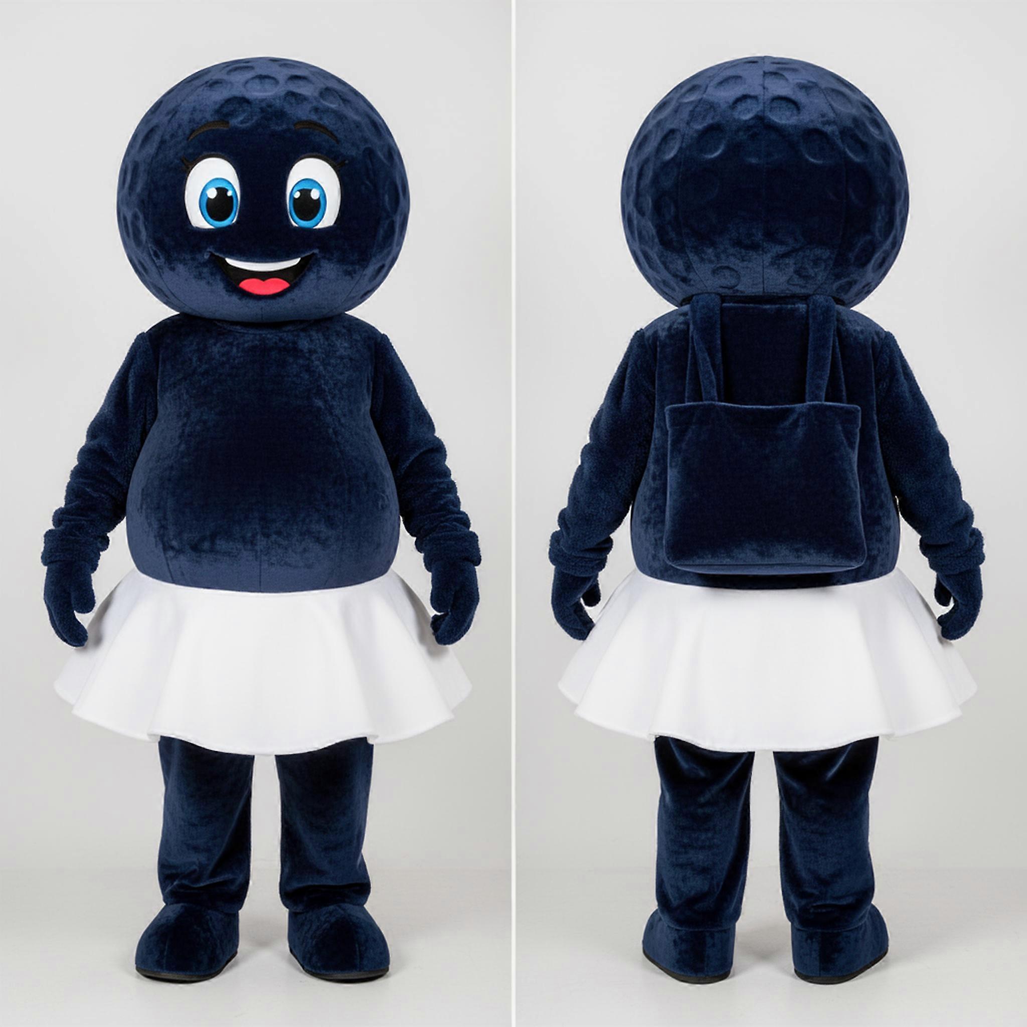MASTICOT Navy Blue Rounded Golf Ball Mascot