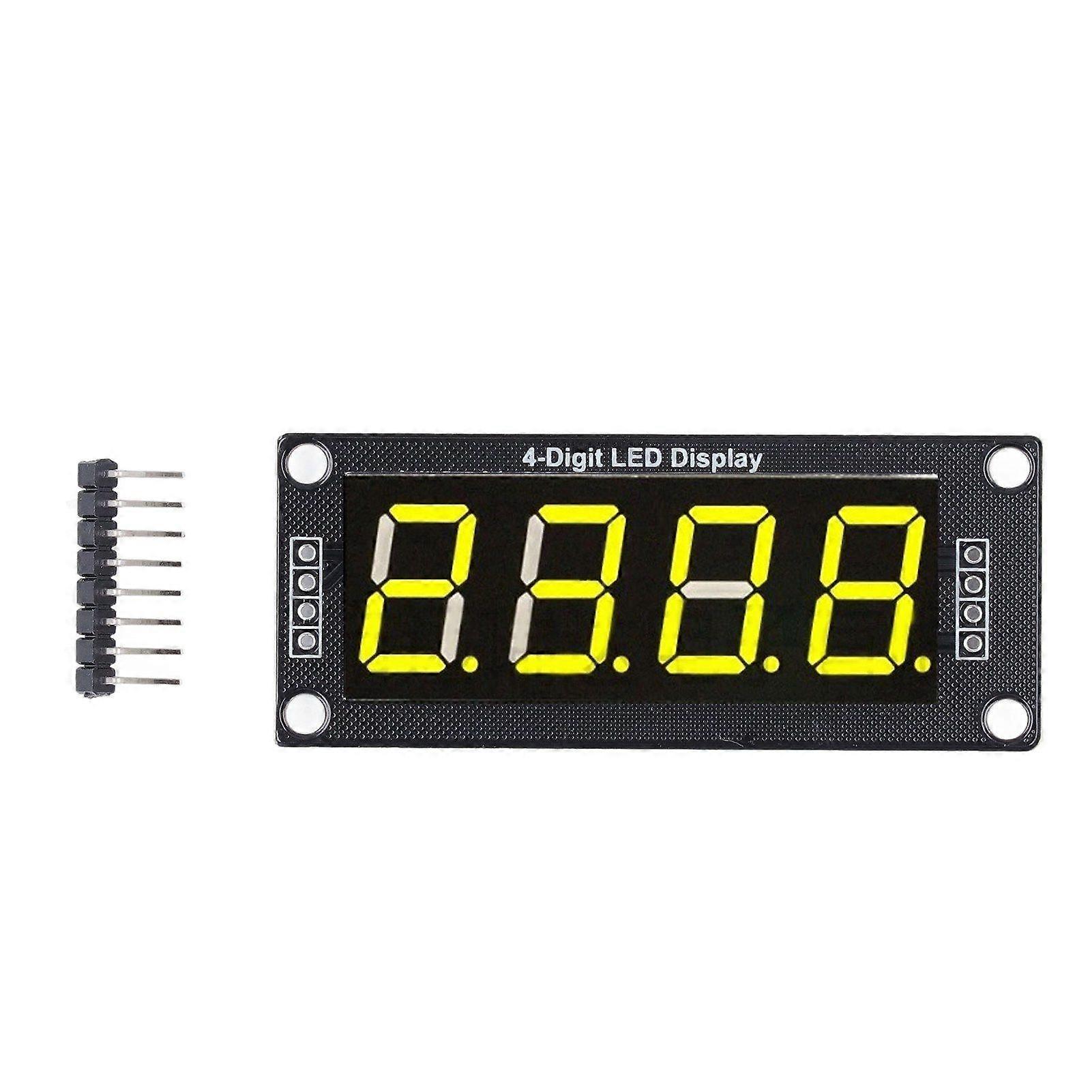 4Pcs LED Segment Digital Display Module 4 Bits 7 Segments PCB Clock Module 0.56 Inch MRA172E Yellow