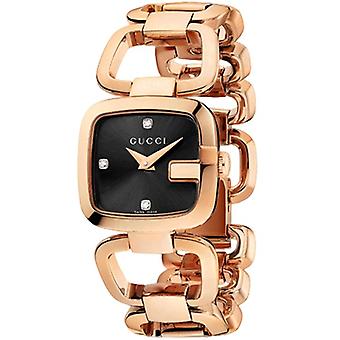 R.sra g-gucci sm pvd.esf.neg. Quartz Analog Women's Watch with YA125512 Gold Plated Stainless Steel Bracelet