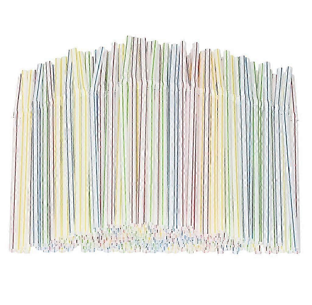 100Pcs Bendable Neon Cocktail Straws