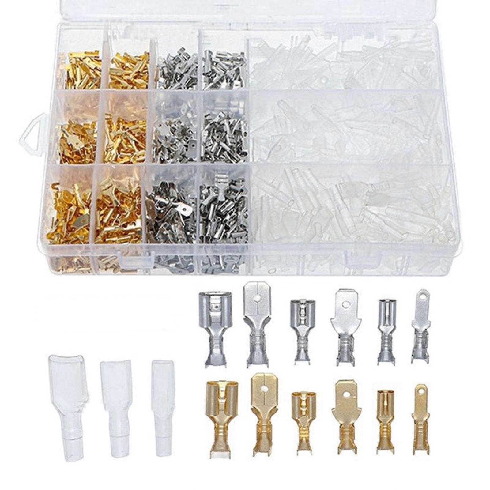 900Pcs Wire Terminals Waterproof Copper for Audio Systems Computers