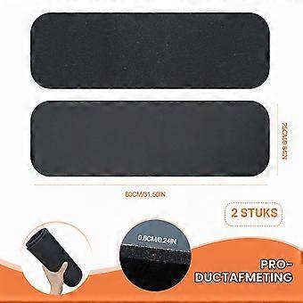 Beschermmat Fitnessapparaat - Zwart 80x25 cm - 6 mm Dikte - PVC - Voor Thuis Gym - Vloerbeschermingsmat